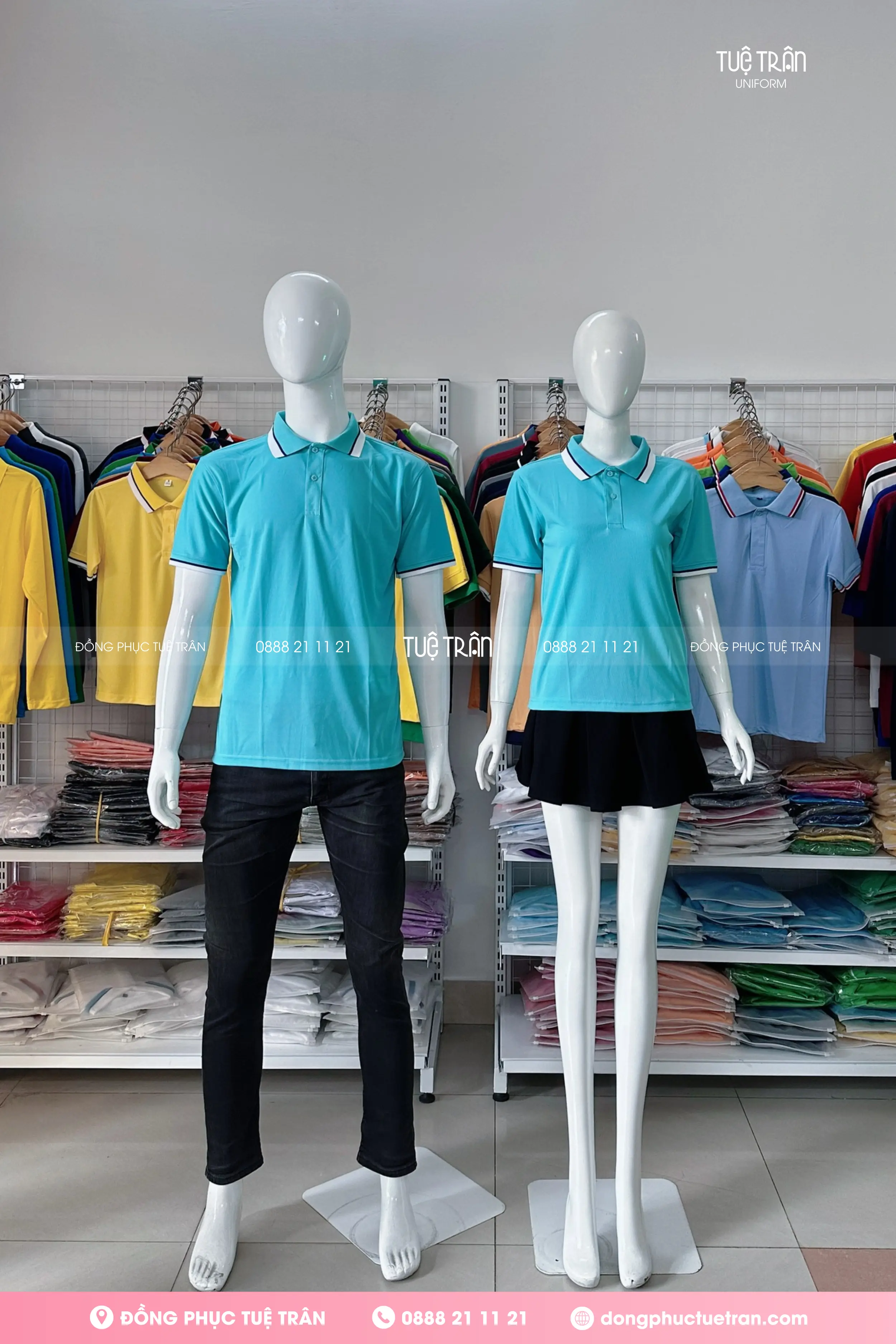 Polo mè phối bo 2 sọc lớn